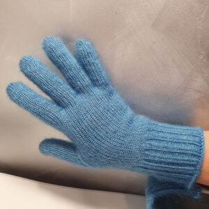 Gants bleus en mohair