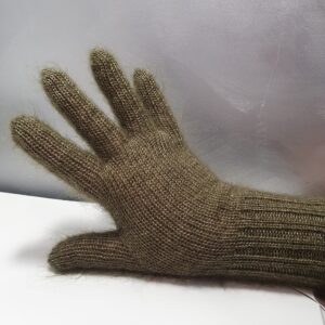 Gants verts en mohair