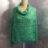 Poncho mohair et soie - vert