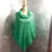 Poncho mohair et soie - vert