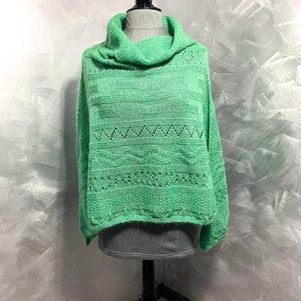 pull femme vert mohair et soie