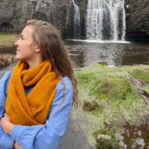 Echarpe tissée mohair et soie - Maïs