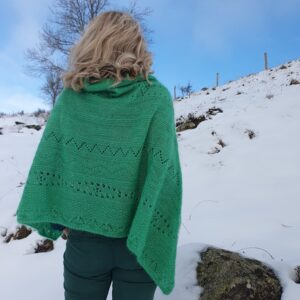 Poncho 80 % mohair 20 % soie - Vert