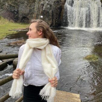 Echarpe écru tissée Echarpe écru tissée