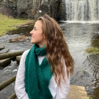 Echarpe verte tissée Echarpe verte tissée