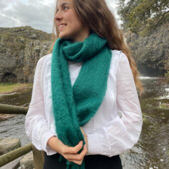 Echarpe verte tissée Echarpe verte tissée