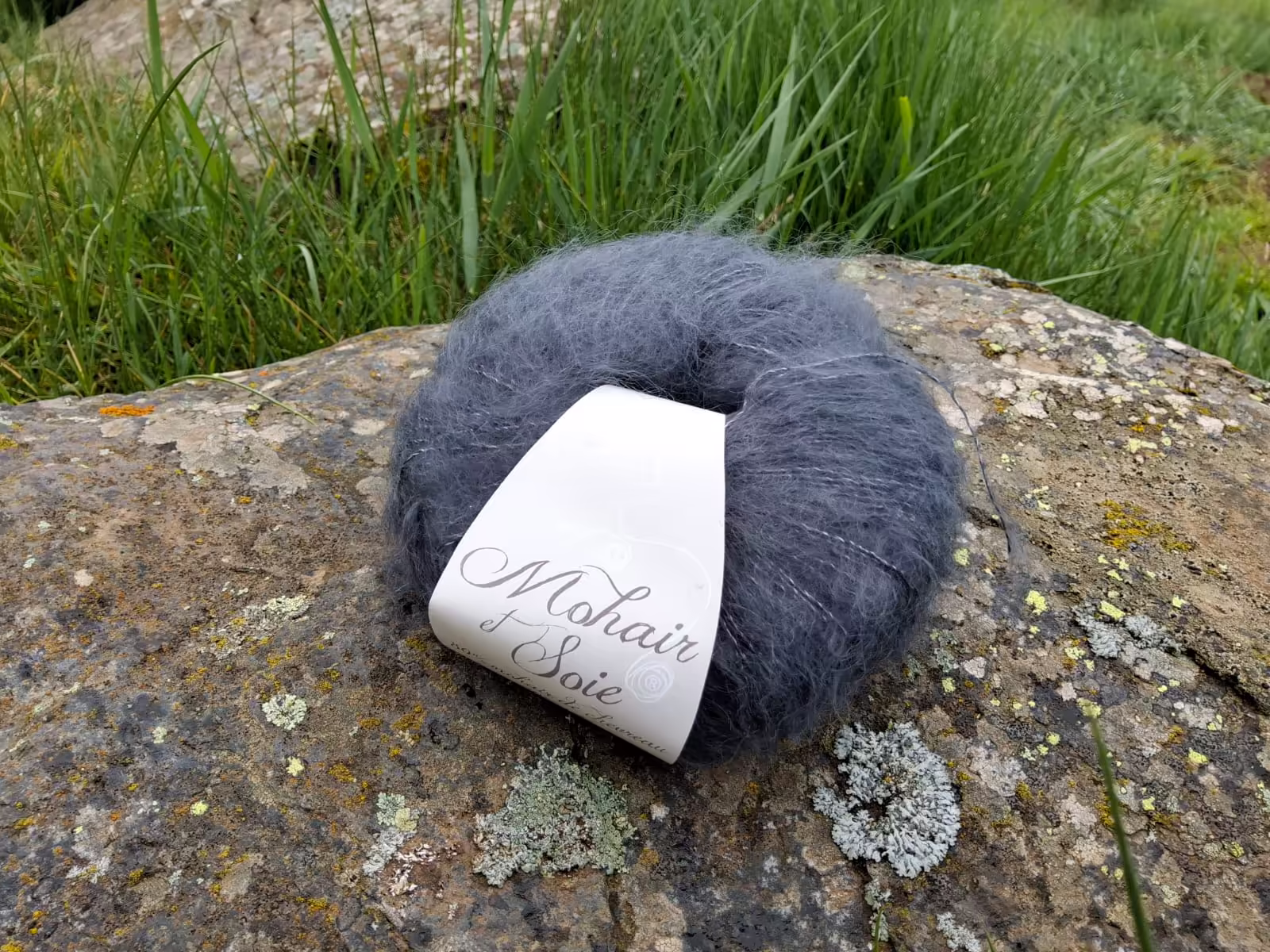 Pelote mohair soie couleur ardoise