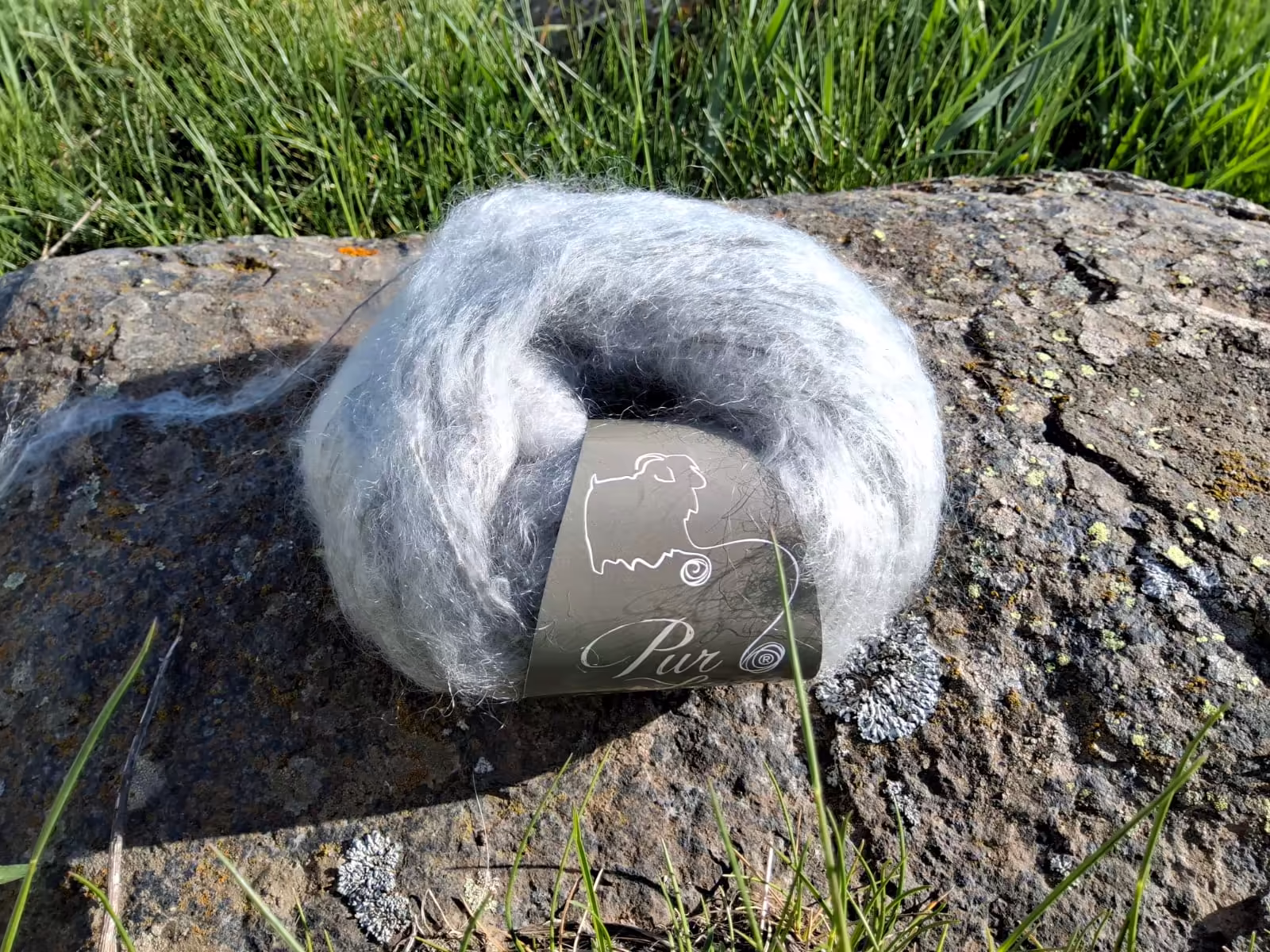 Pelote pur mohair gris graphite